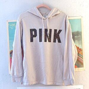 PINK Victoria's Secret Leopard Campus Pullover Hoodie Size Small